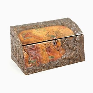 Antique Russian Wooden Box with Basma Abramtsevo-OZS-1360256