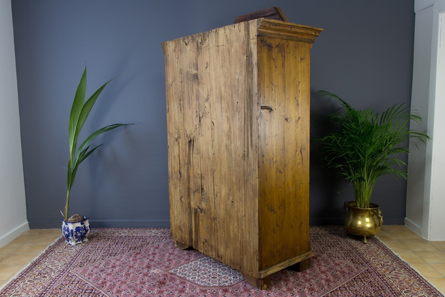 Antique Rustic Baltic Pine Armoire, 1862