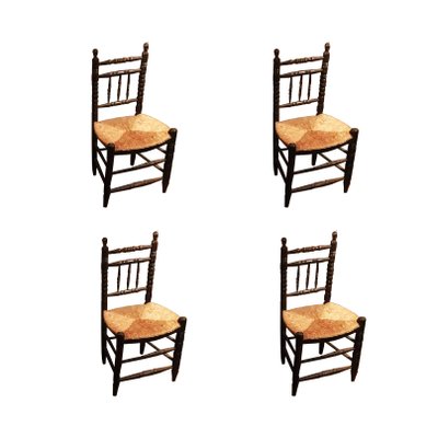 Antique Rustic Dining Chairs, Set of 4-ODB-881088