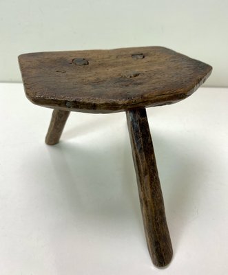 Antique Rustic Farm Milking Stool, 1900s-WZZ-1447669