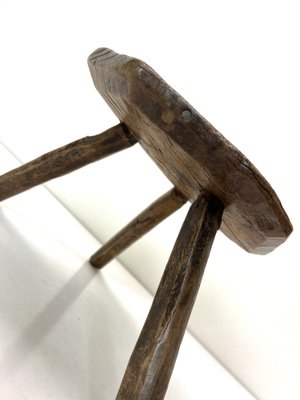 Antique Rustic Farm Milking Stool, 1900s-WZZ-1447669