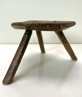 Antique Rustic Farm Milking Stool, 1900s-WZZ-1447669