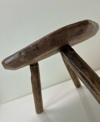 Antique Rustic Farm Milking Stool, 1900s-WZZ-1447669