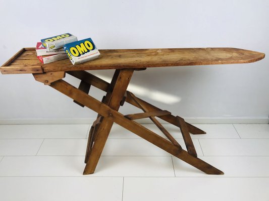 Antique Rustic Solid Wood Folding Ironing Board, 1900s-WQJ-777955