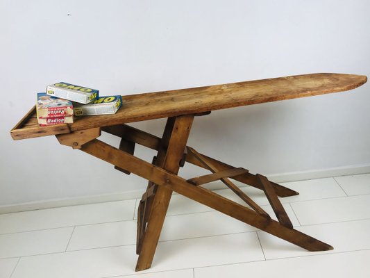 Antique Rustic Solid Wood Folding Ironing Board, 1900s-WQJ-777955