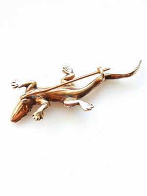 Antique Sapphire Lizard Brooch-EAI-712971