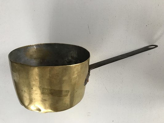 Antique Saucepan in Brass, 1800s-WQQ-1452841