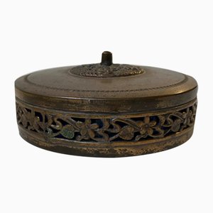 Antique Scandinavian Trinket Box in Bronze and Brass, 1920s-LCR-1001413