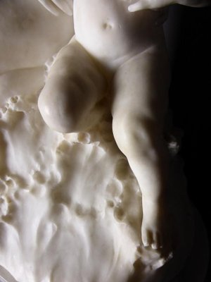 Antique Sculpted Alabaster Group by A Del Perugia-WSV-605411