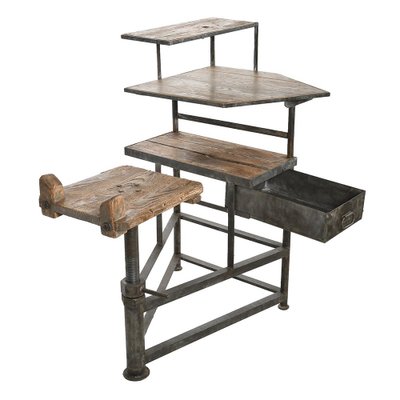 Antique Sculptor's Worktable in Wood & Metal-NQ-1721218