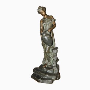 Antique Sculpture of a Woman by Alfred Jean Foretay-BCR-582677