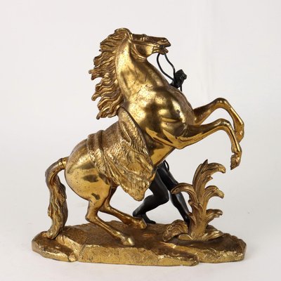 Antique Sculpture Tamer with Horse by G. Coustou, France, 19th Century-VMM-2023816