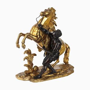 Antique Sculpture Tamer with Horse by G. Coustou, France, 19th Century-VMM-2023816