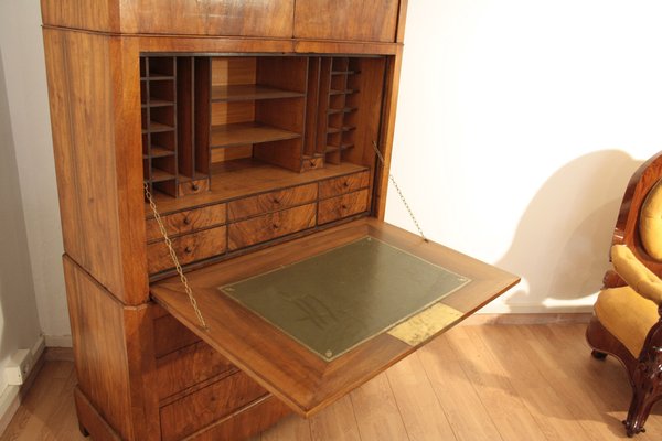 Antique Secretaire in Solid Oak and Walnut-BZF-1291810