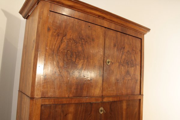 Antique Secretaire in Solid Oak and Walnut-BZF-1291810