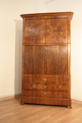 Antique Secretaire in Solid Oak and Walnut-BZF-1291810