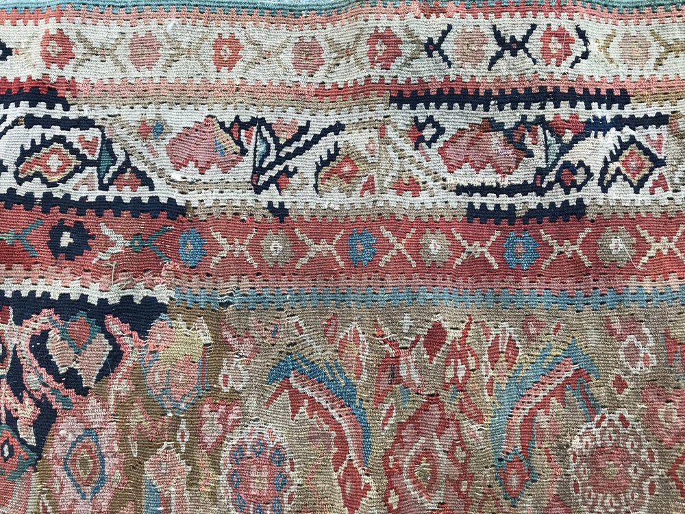 Antique Senneh Kilim, 1890s