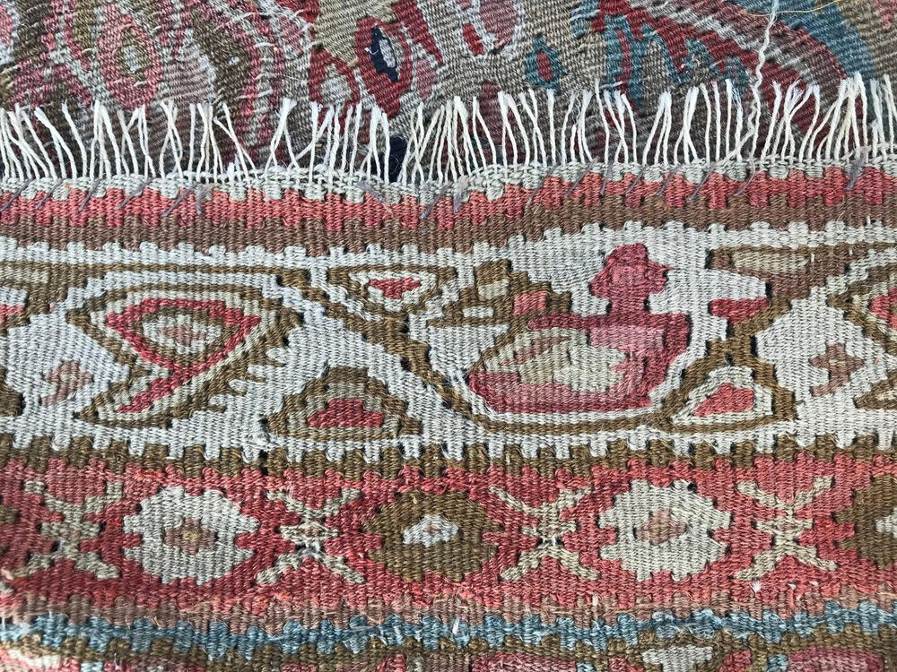 Antique Senneh Kilim, 1890s