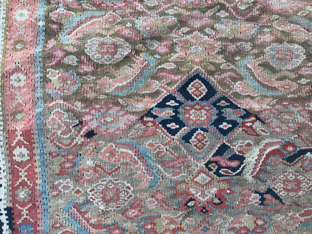 Antique Senneh Kilim, 1890s