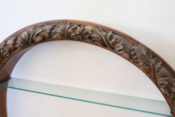 Antique Shelves with Carved Walnut Frame, 1850s-DCO-1033588