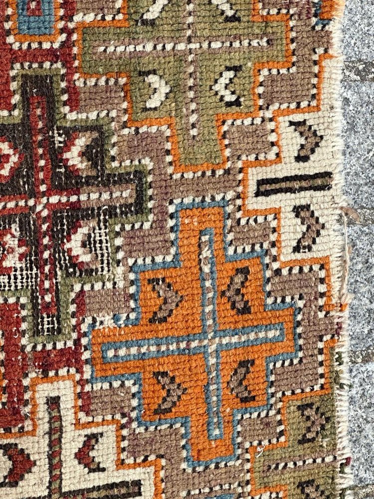 Antique Shirwan Caucasian Fragment of Rug, 1890s