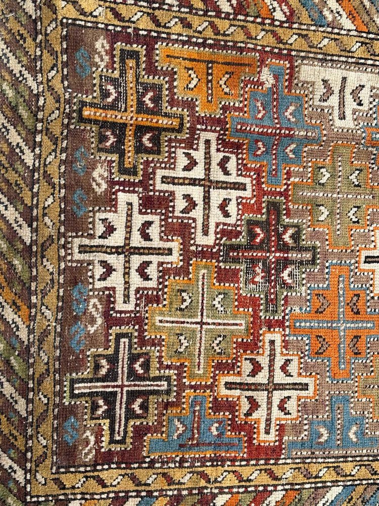 Antique Shirwan Caucasian Fragment of Rug, 1890s