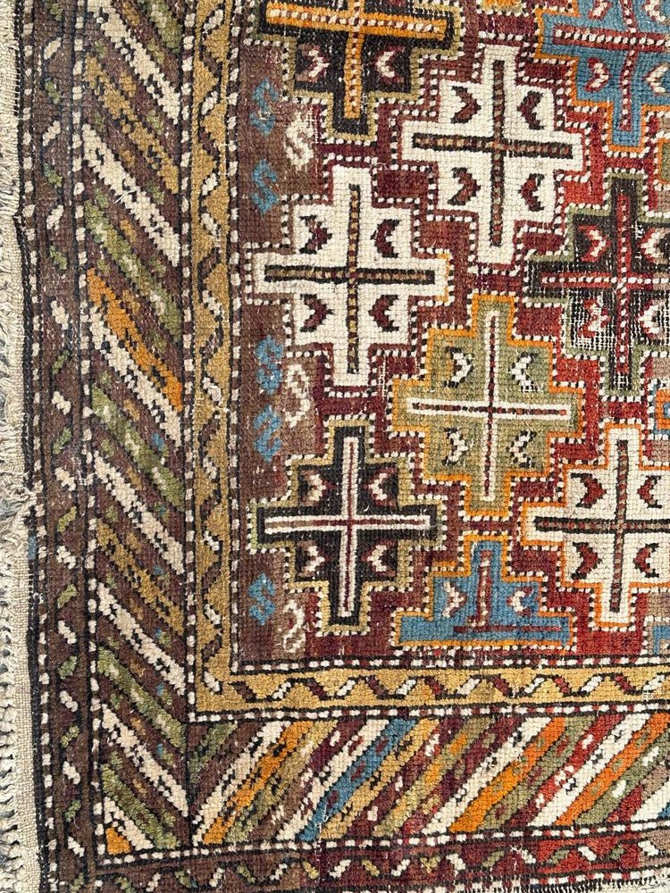 Antique Shirwan Caucasian Fragment of Rug, 1890s