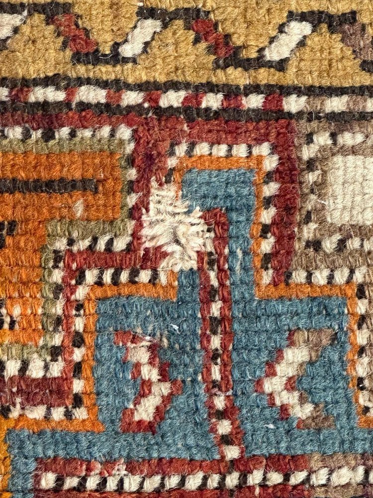 Antique Shirwan Caucasian Fragment of Rug, 1890s