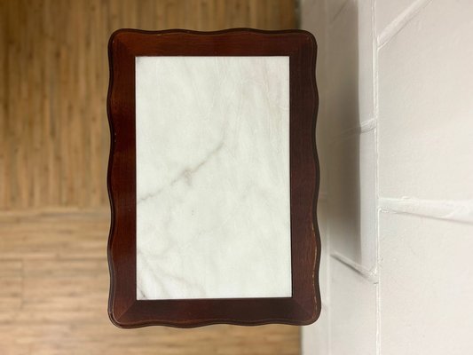 Antique Side Table with Marble Top-SZM-1772358