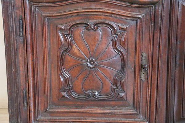 Antique Sideboard in Solid Walnut with Plate Rack, 1680s-DCO-1352045