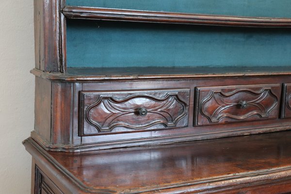 Antique Sideboard in Solid Walnut with Plate Rack, 1680s-DCO-1352045