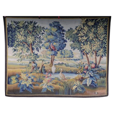 Antique Silk Aubosson Wall Tapestry, France, Late 19th Century-FLW-1756314