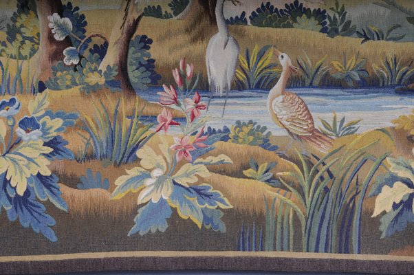 Antique Silk Aubosson Wall Tapestry, France, Late 19th Century-FLW-1756314