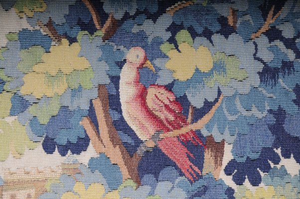 Antique Silk Aubosson Wall Tapestry, France, Late 19th Century-FLW-1756314