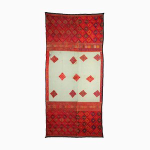 Antique Silk Embroidered Wall Hanging, Swat Valley Pulkari, 1890s-UZN-1433744