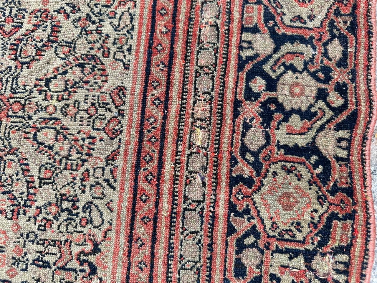 Antique Silk Foundation Seneh Rug, 1890s