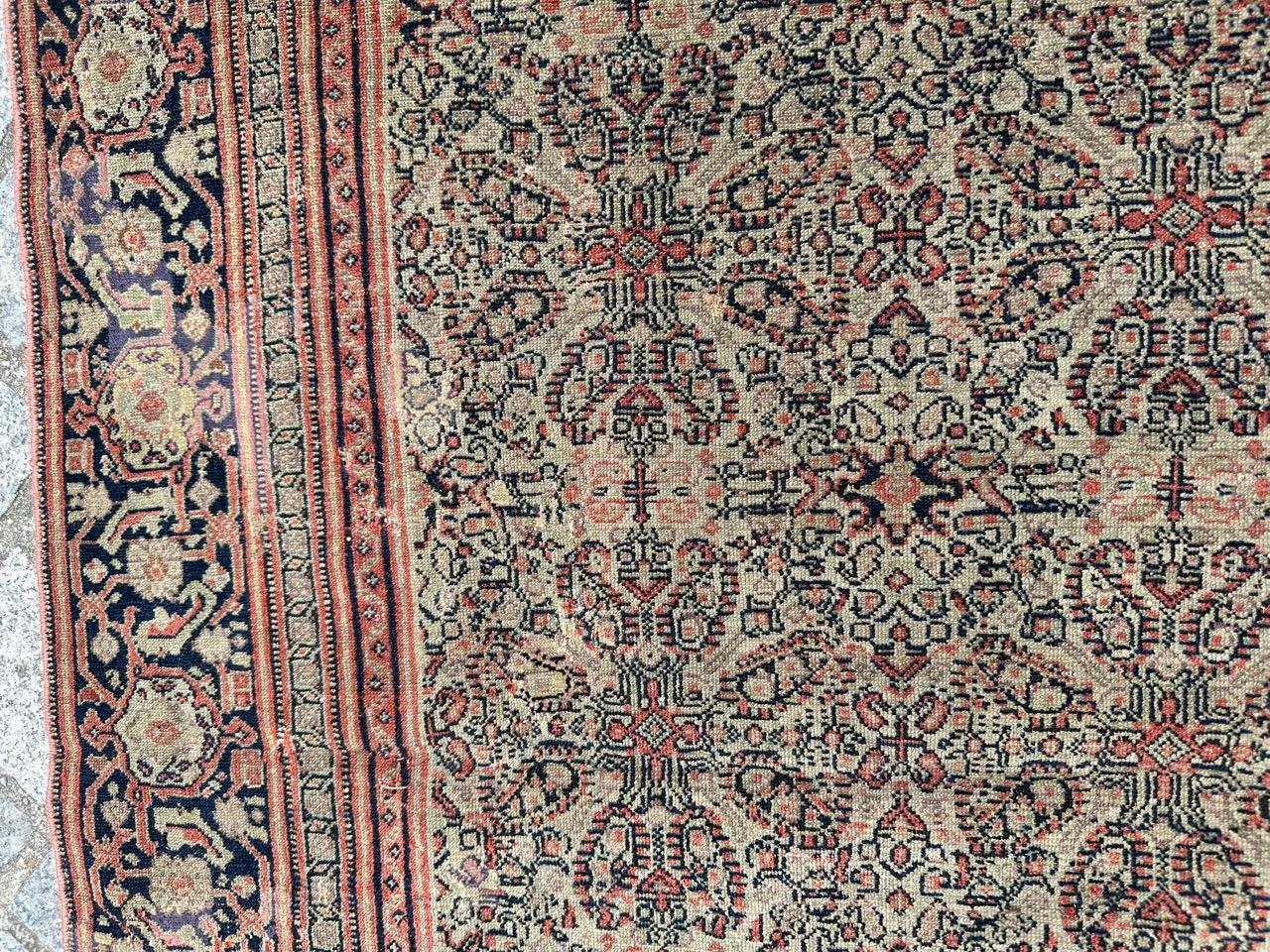 Antique Silk Foundation Seneh Rug, 1890s