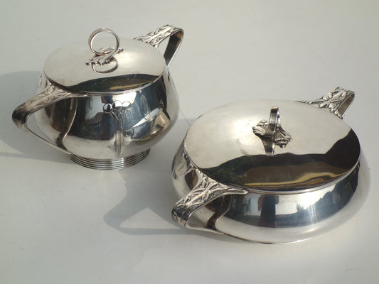 Antique Silver Alpacca Box from Krupp, Set of 2