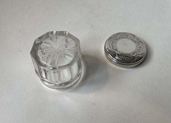 Antique Silver and Crystal Vanity Jar from Thomas Wallis, 1834-LCR-1768607