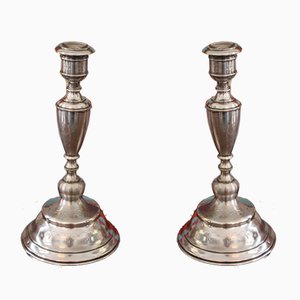 Antique Silver Candleholders, Set of 2-SEI-725290