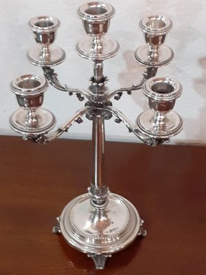 Antique Silver Candlesticks, 1890s, Set of 2-AKA-2016372