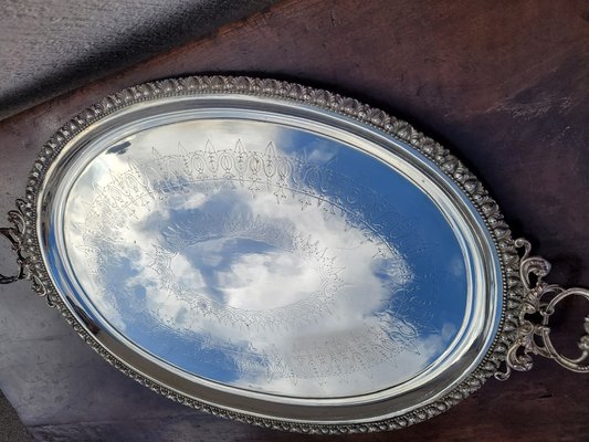 Antique Silver Metal Tray-SYQ-2042823