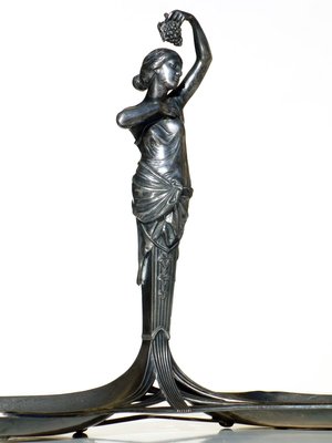 Antique Silver Metalware Female Figure by Albert Mayer for WMF-KGD-768871