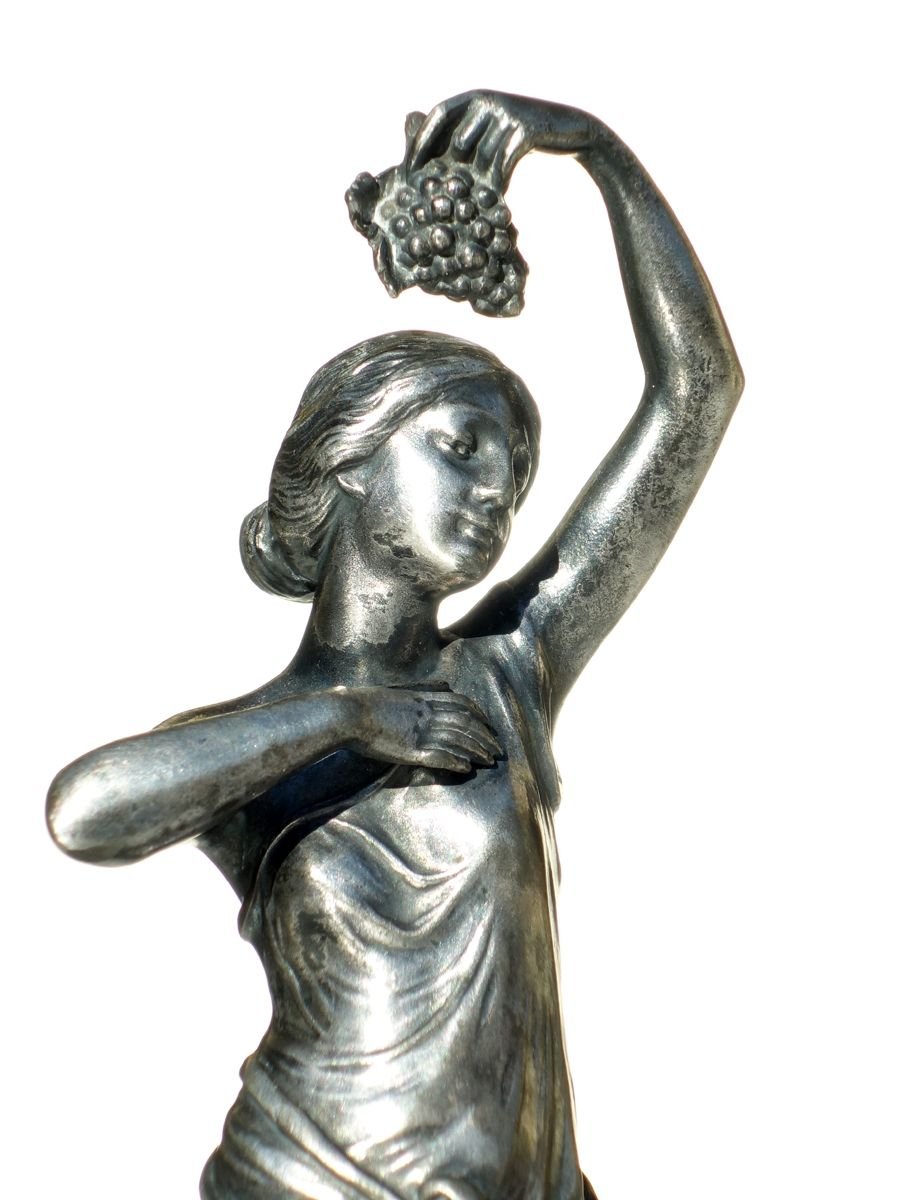 Antique Silver Metalware Female Figure by Albert Mayer for WMF