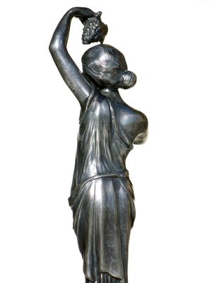 Antique Silver Metalware Female Figure by Albert Mayer for WMF-KGD-768871