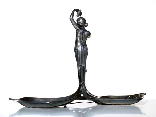 Antique Silver Metalware Female Figure by Albert Mayer for WMF-KGD-768871