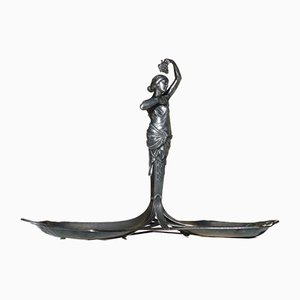 Antique Silver Metalware Female Figure by Albert Mayer for WMF-KGD-768871