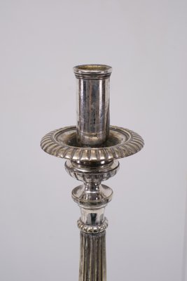 Antique Silver-Plated Church Candleholders, France, 1850s, Set of 2-GCG-1759461