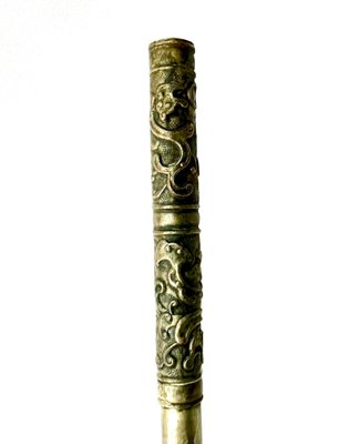 Antique Silver Plated Walking Cane-ZCY-1812835