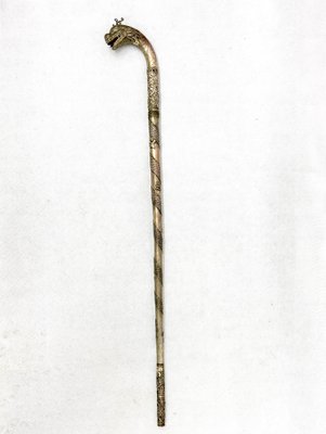 Antique Silver Plated Walking Cane-ZCY-1812835